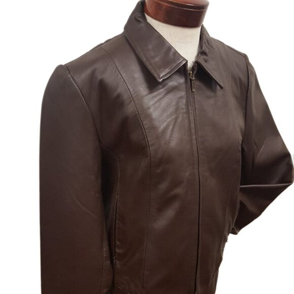 Women’s Cute Basic Nappa Leather Short Jacket 4 Color Available - Picture 7 of 12